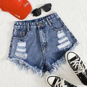 shein denim shorts size medium